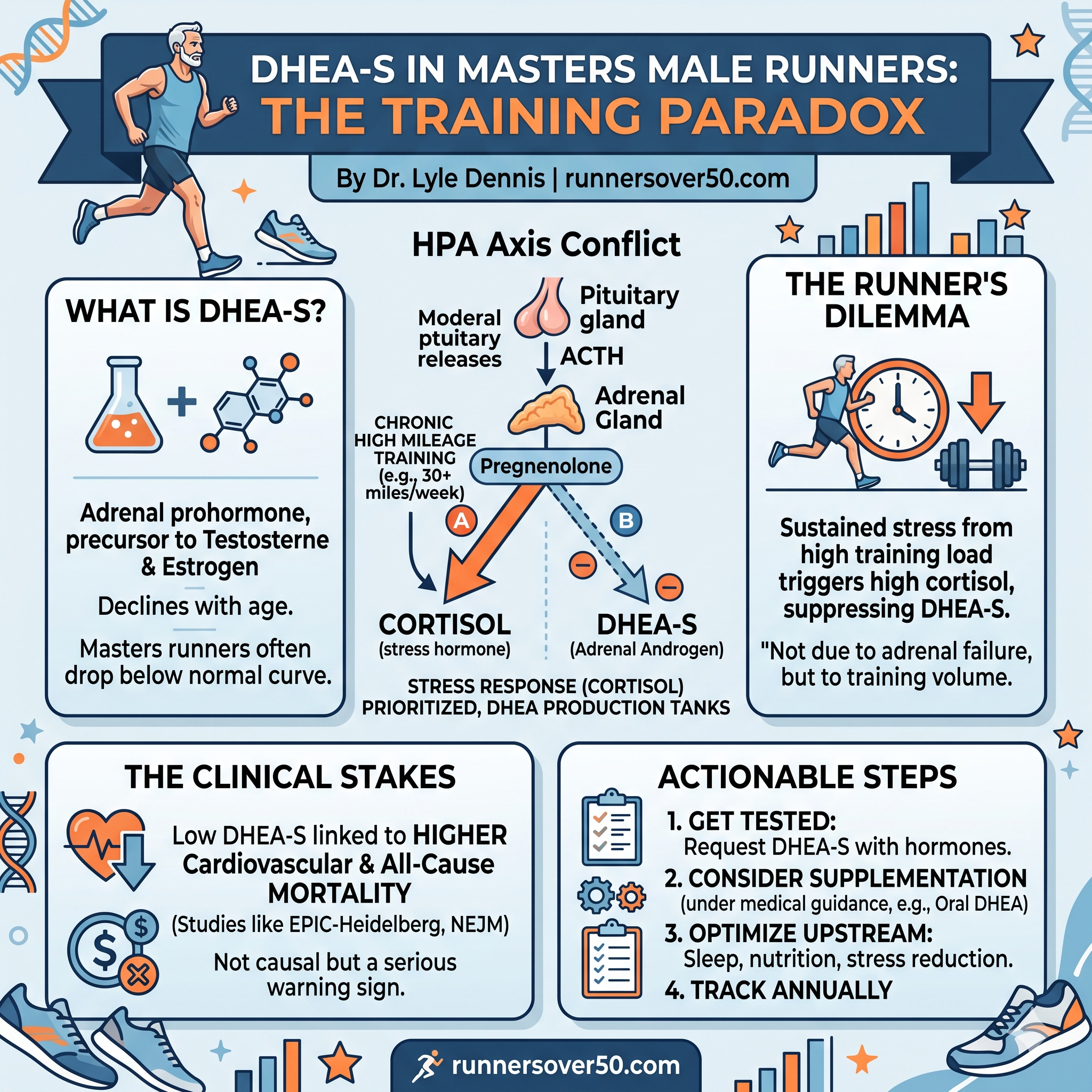 DHEA-S in Masters Male Runners: Why Endurance Training Tanks It
